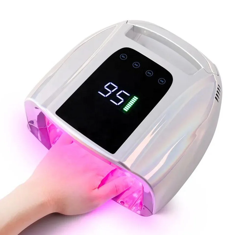Iksbeauty 96w Professional Pro Cure Red Light Rechargeable Cordless Gel UV Led Nail Lamp With Removable Base Design