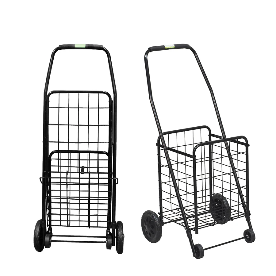 Shopping cart folding buy vegetable cart small trailer then hand in hand to pull a cart aluminum alloy climbing stairs old vege