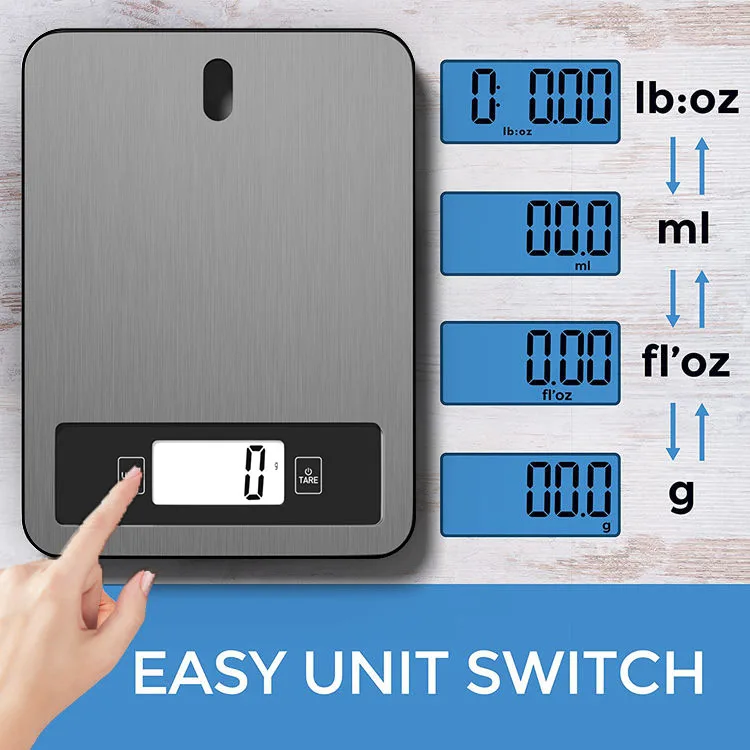 Stainless Steel Kitchen Scale Weigh Digital Weighing Food Kitchen Scales For Food