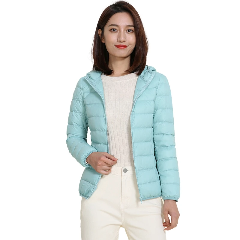 Good Price High Quality Winter Women Warm Fashion Hoodie Jackets  Light Down Jacket
