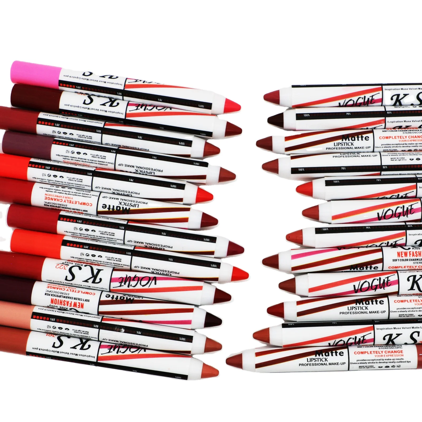 Velvet Matte Lipstick Eyeliner Pencil Custom High Pigment Longlasting 24 Colors Lip Crayon Cosmetics