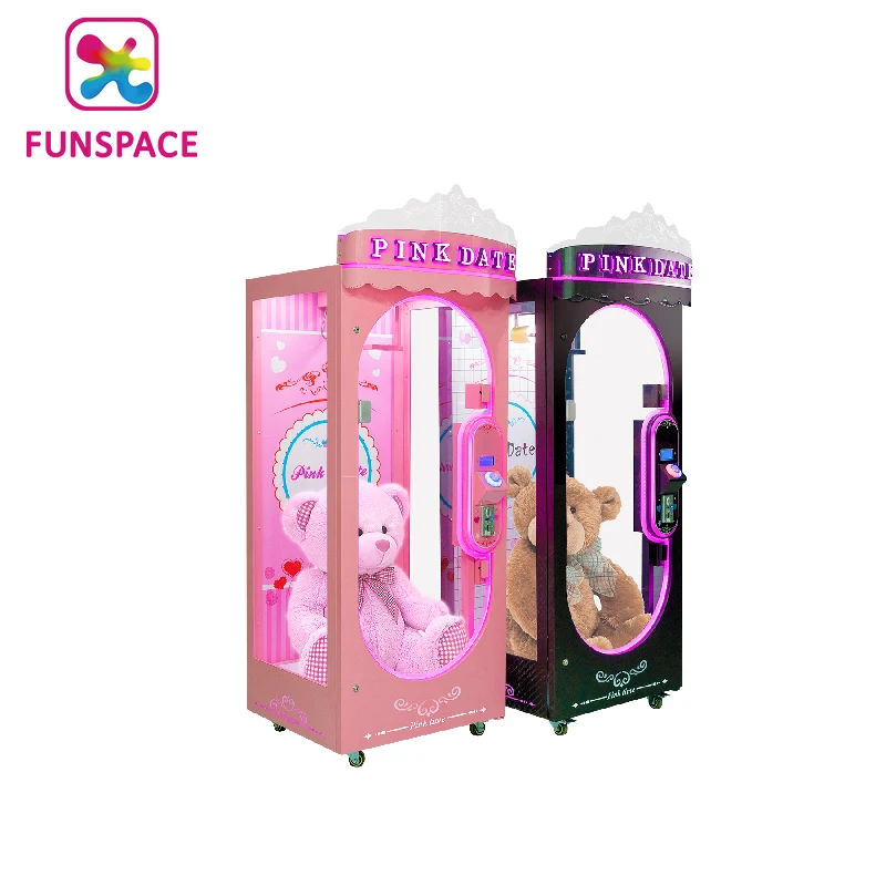 Funspace Indoor Pink Date Doll Crane Claw Scissors Vending Coin Operated Skill Arcade Game Cut Prize Machine
