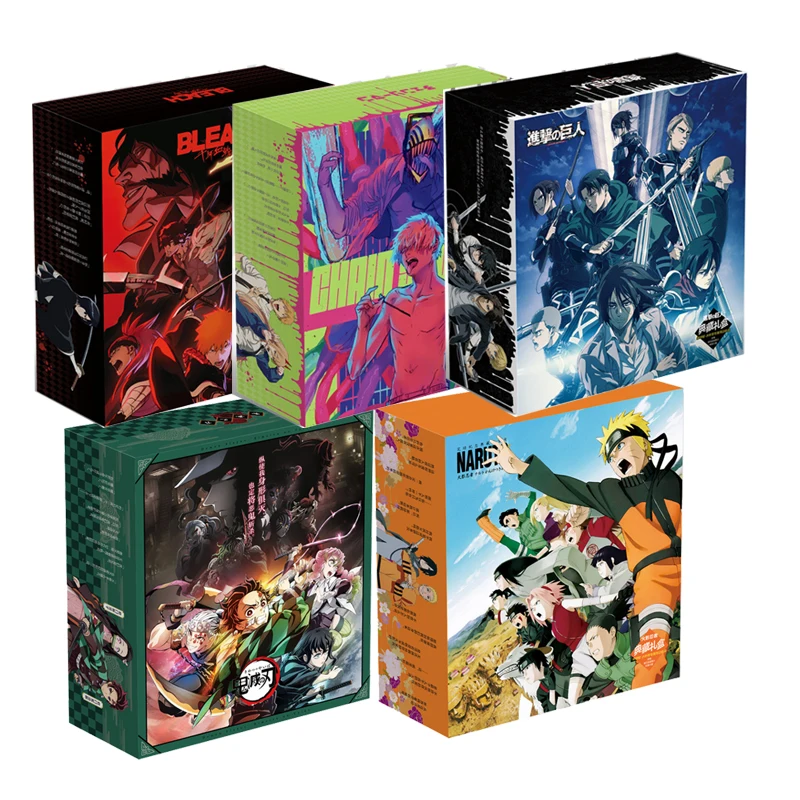 Убийца демонов отбеливатель Genshin Kyojin Miku Jojo Chainsaw Man аниме плакат водная чашка наклейка открытка бумажная подарочная коробка