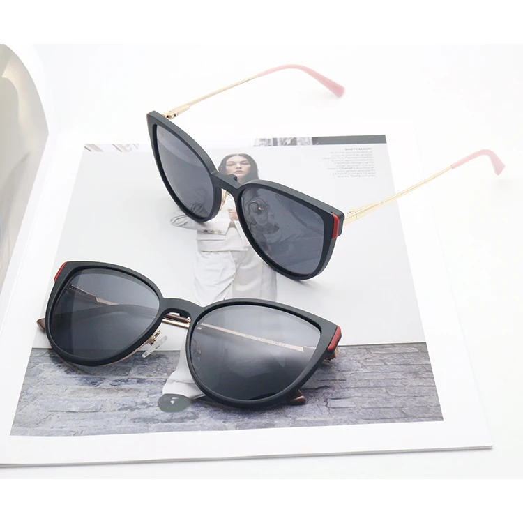 2023 Новое поступление металлическая оптическая оправа «кошачий глаз» винтажные магнитные заколки в стиле ретро поляризованные солнцезащитные очки