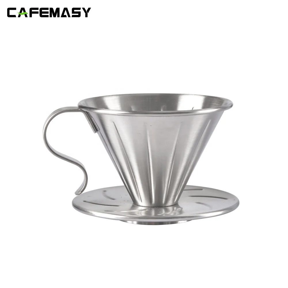 Barista Tools Stainless Steel Coffee Filter Coffee Dripper High Quality Pour Over Coffee Dripper Reusable Kitchen Tools for V60