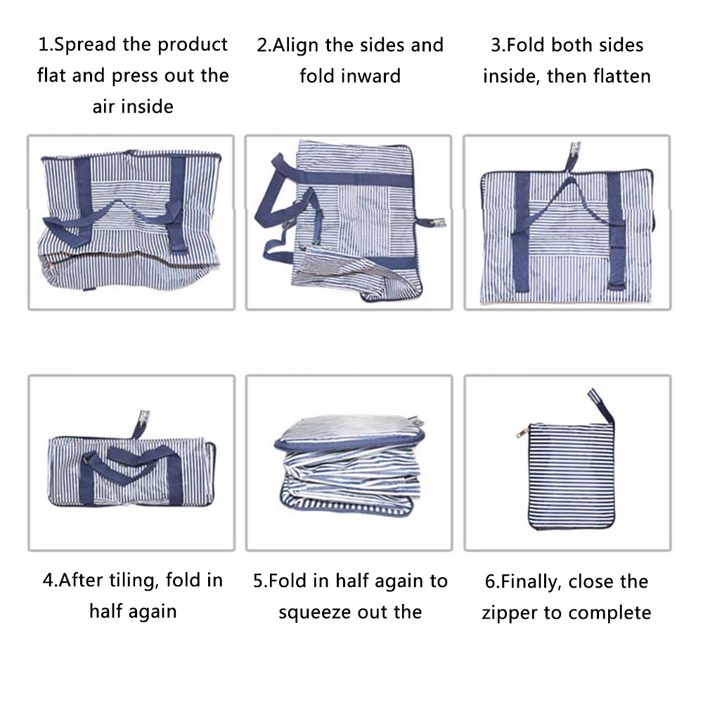 Waterproof Travel Bag Unisex Foldable Duffle Bag Organizers Large Capacity Packing Cubes Portable Luggage Bag Travel Accessories