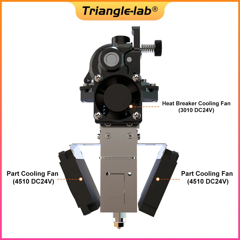 Trianglelab STD6 Ceramic Heating Core Maximum Continuous Flow up to 95cubicmm/s Direct Drive Extruder STD6 Hotend 3D Printer CHC