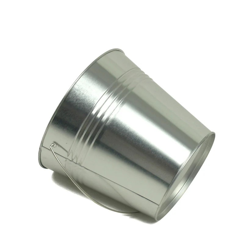 Scented tea tin box Popcorn Tin Bucket Color printing tin box with handle