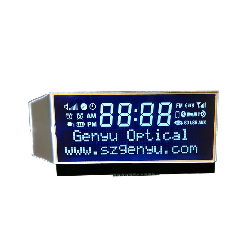 Blue LCD Screen 16x2 character and 7 segment display For Radio