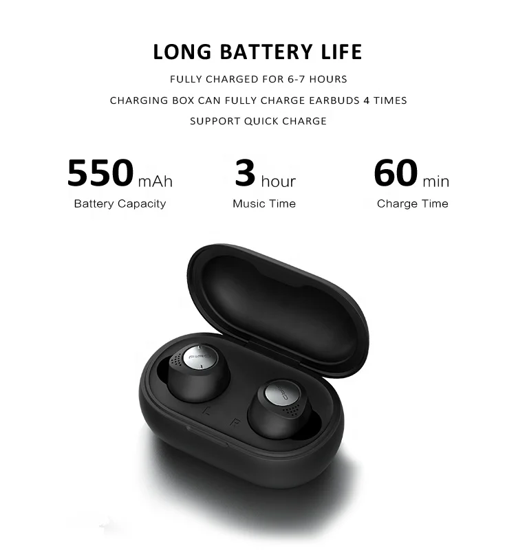 TWS Wireless Sports Blue tooth Earbuds,Fan7 In Ear Headphone Noise Cancelling Stereo headset for iPhone Samsung