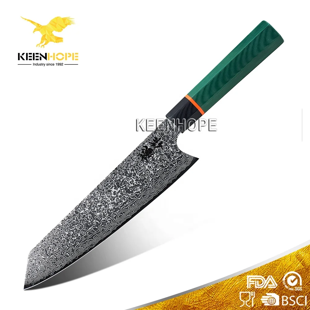 Best Selling 67 Layers Damascus Steel  8 Inch Kiritsuke Knife Japanese Knife VG10 Core Damascus Knife Set Kitchen Cooking