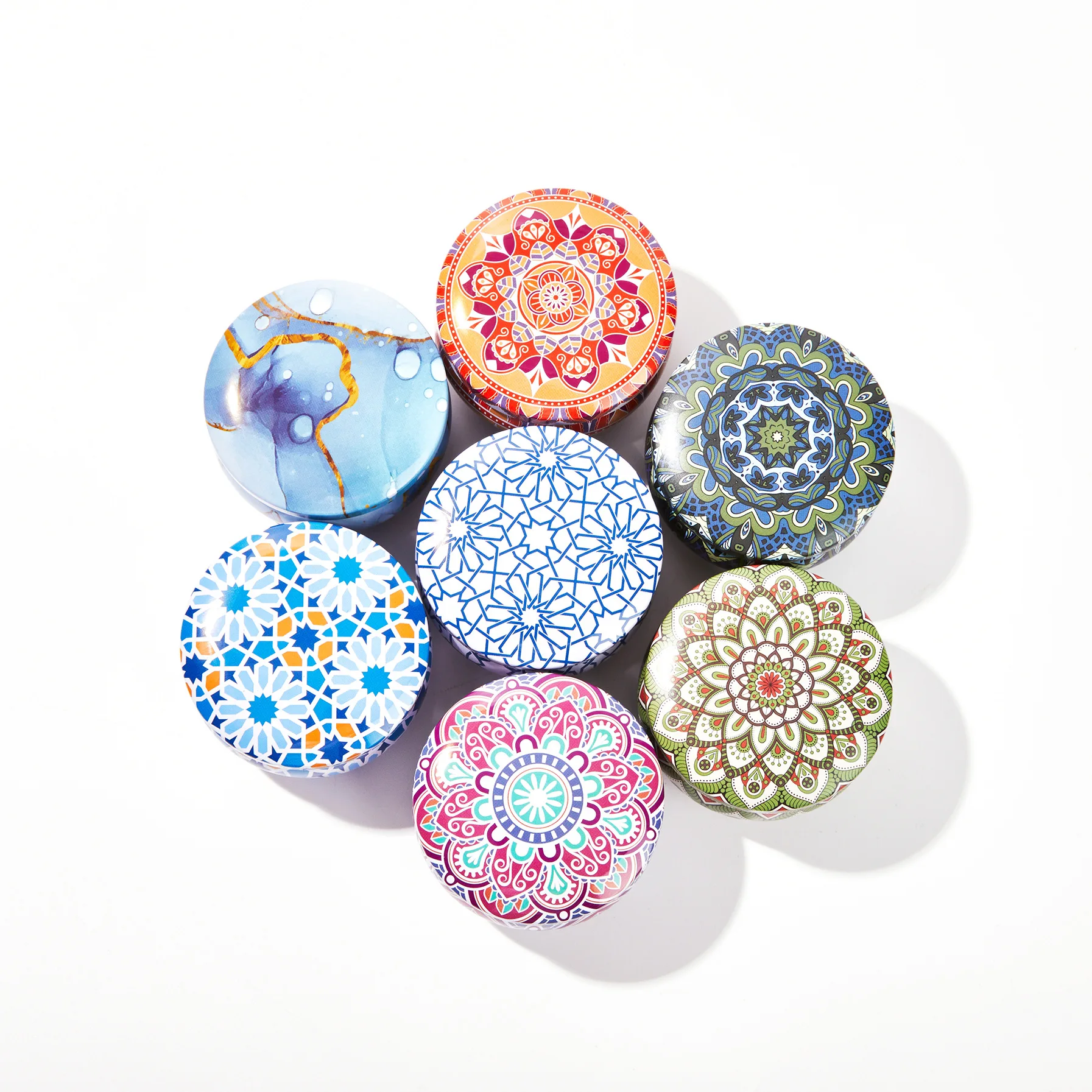 70ml 2.5oz 62*42mm 70*50mm 3.5oz takeout tin round smell proof food tea coffee spice candle container