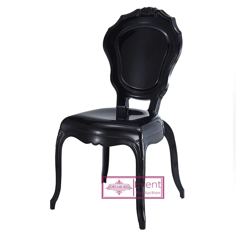 Event wedding outdoor plastic cafe chairs black and white dining chair for banquet PC chair wedding