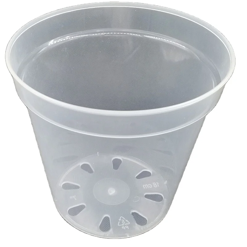 High Quality Transparent Plastic Wholesale Orchid Flower Pots Orchid Pots Clear Orchid Pots With Holes Plastic Baskets