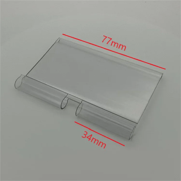 Оптовая продажа, ярлык на крючок из прозрачного ПВХ 77*53 на заказ