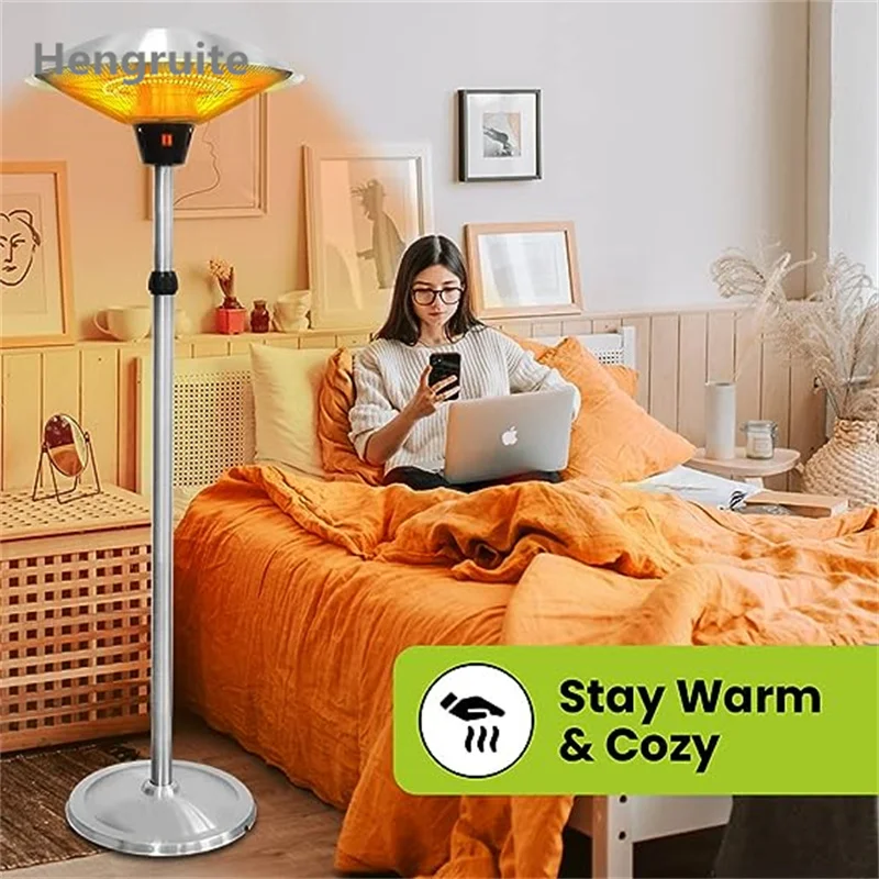 UK Plug Freestanding Electric Heater Waterproof and Remote Controlled for Indoor and Outdoor Use Wholesale Infrared Heaters