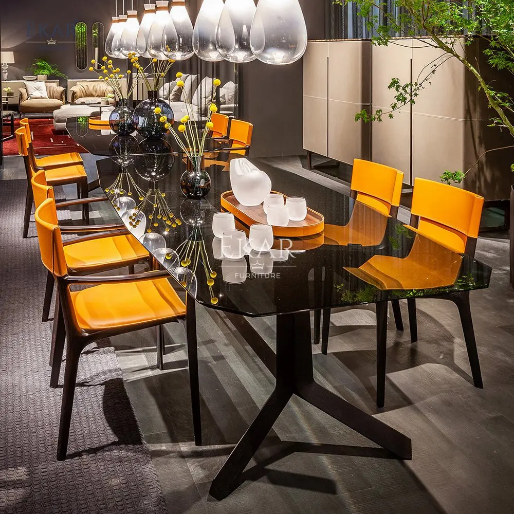 Imported White Wax Wood Hard Leather Edge Craftsmanship Armchair Modern Contemporary Dining School Apartment Entry Dining Chair