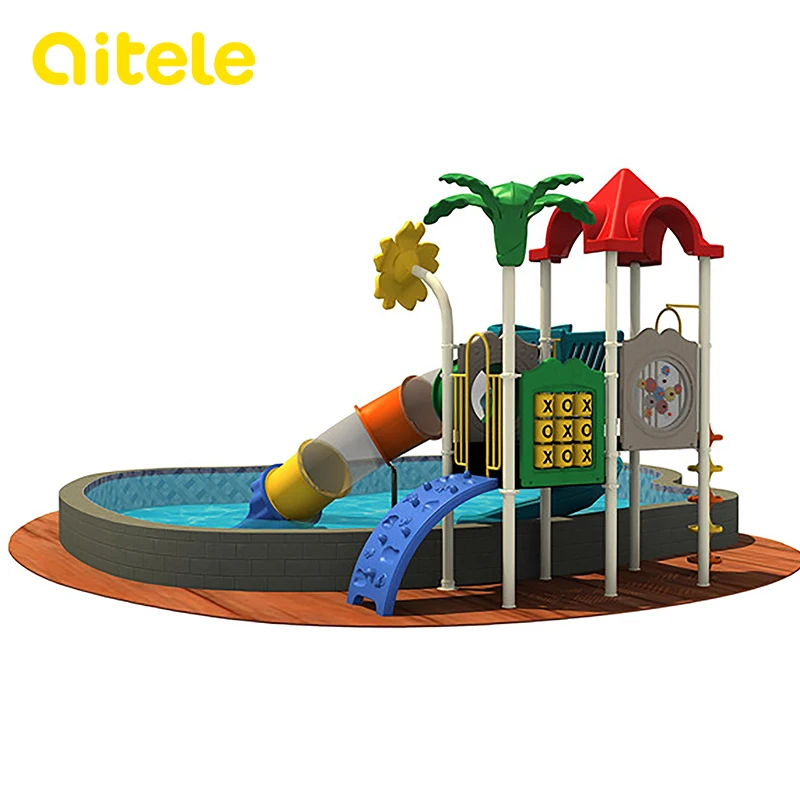 Factory price commercial plastic swimming  pool  water park plastic slides play equipment for sale