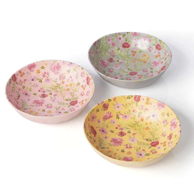 Custom Print Ramen Matt Bowl Set Melamine With Full Color Interior And Exterior Decal For Dinner Or Salad