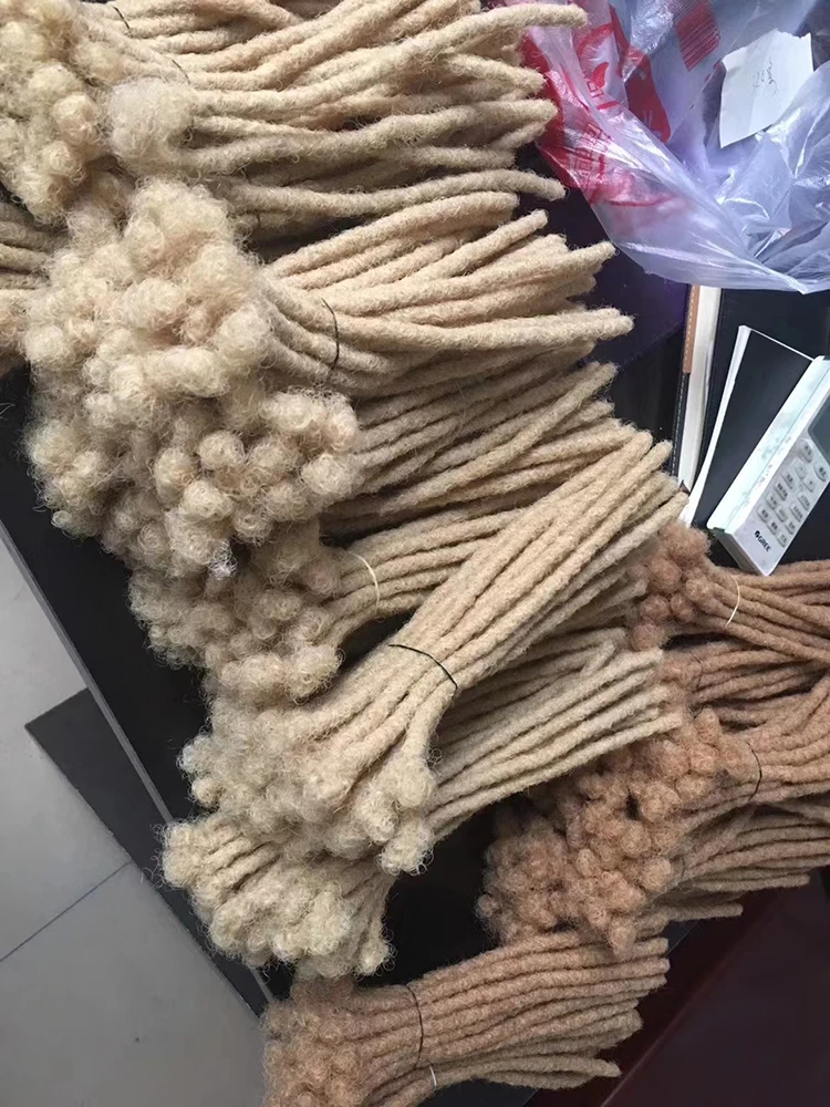 Wholesale Ombre 4-30inches full handmade Crochet Braiding Hair For Woman Locs Crochet Hair Extensions dreadlocks human hair
