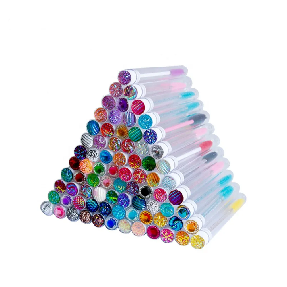 Pinky Leem wholesale Independent Tube Brushes Private label Diamond Eyelashes Lashes Mascara Brush