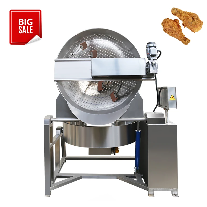 Industrial Commercial Automatic Sauce Frying Machine Cooker Mixer Stainless Steel Jacketed Cooking Pot With stirrer