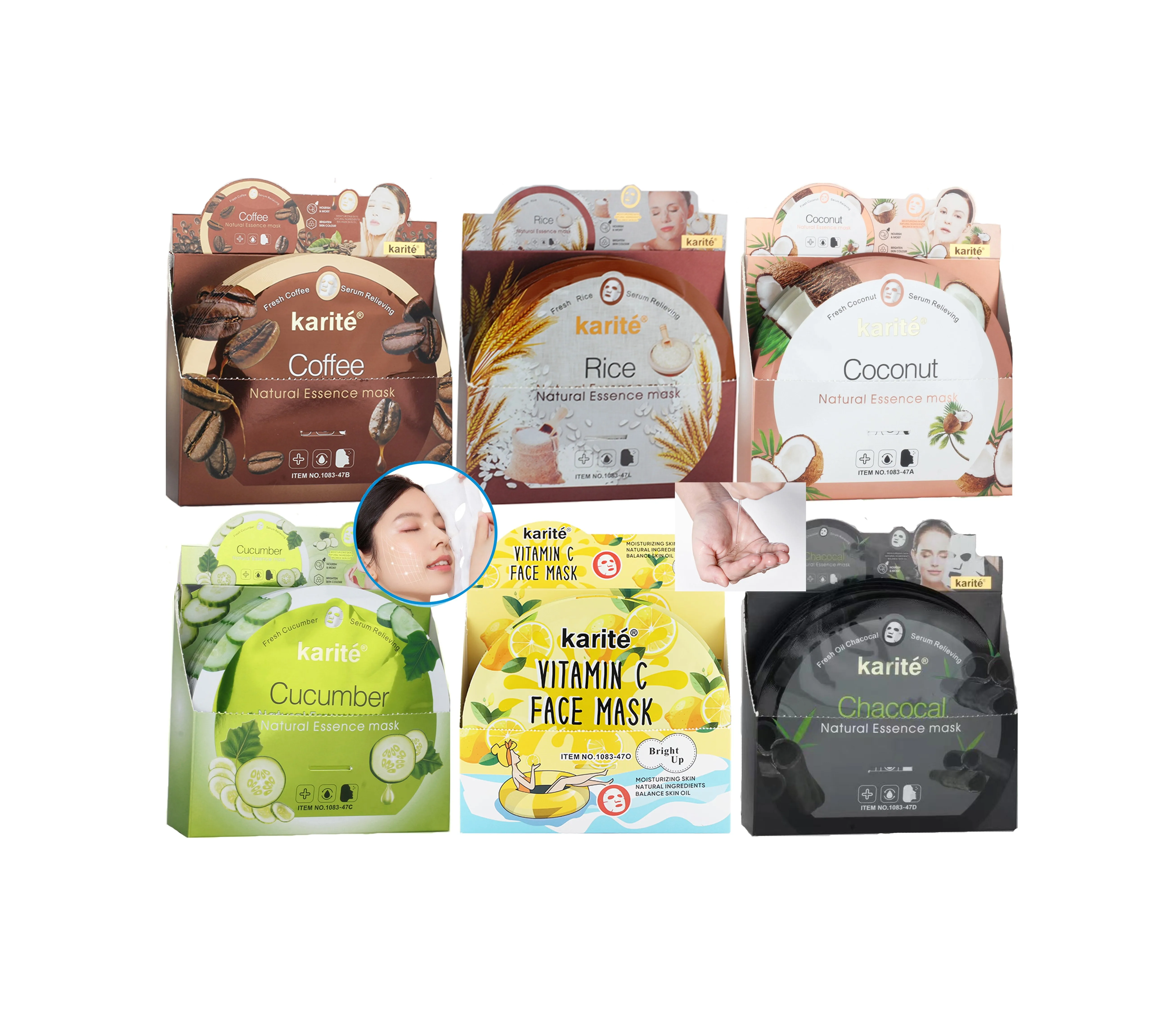 Корейский уход за кожей лица отбеливающая маска в упаковке интенсивный макияж для кожи самоуход Подарочная коллекция коллагеновая увлажняющая листовая маска