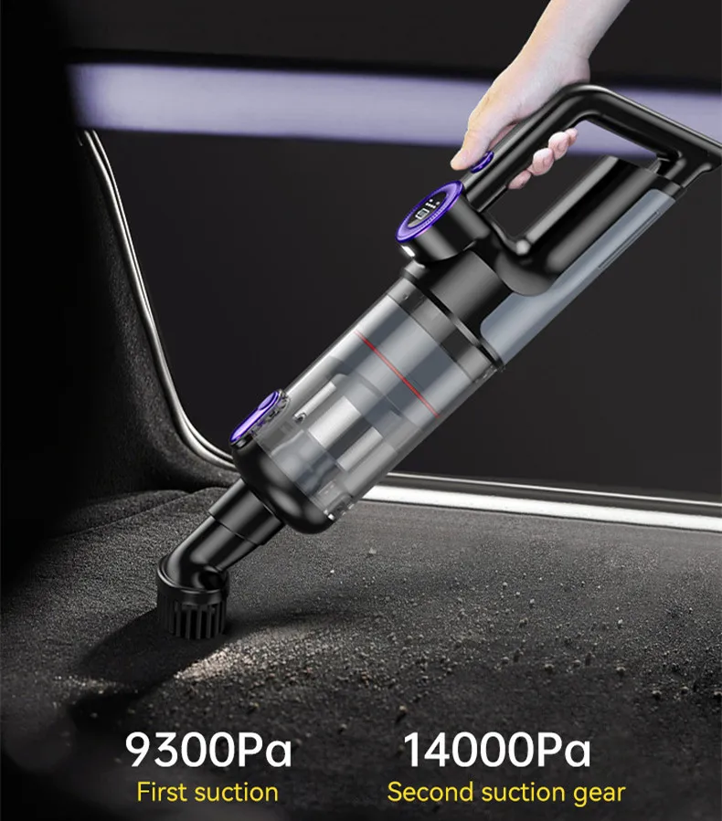 High Power 14000PA Car Vacuum Cleaner Electric Compressed Air Duster & Blower With LED Light