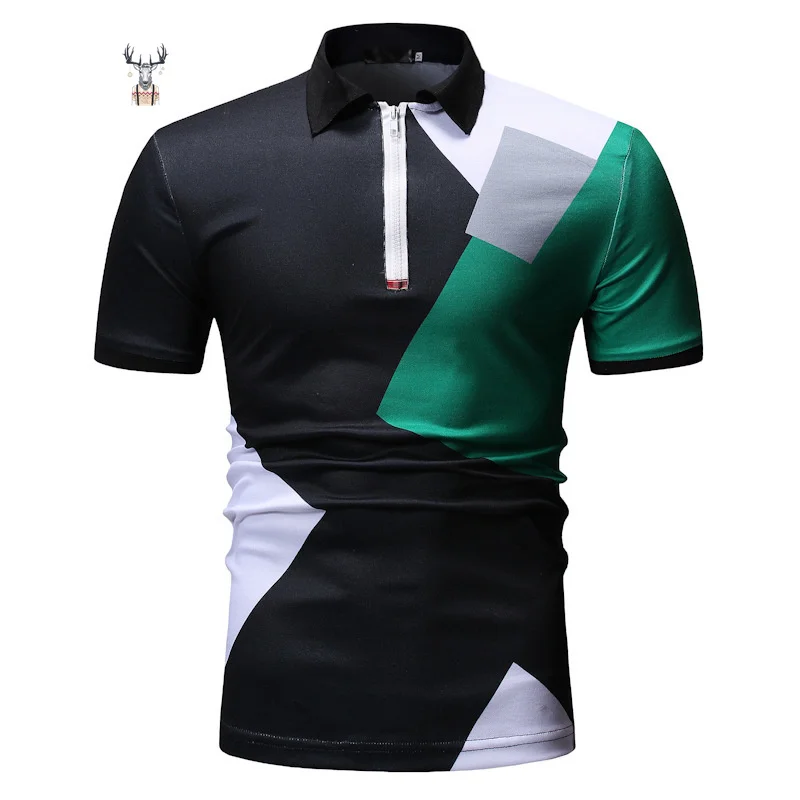 Low MOQ Customized Logo Sublimation Polyester Men Floral Knitted Camisetas Mens Shirts Polo