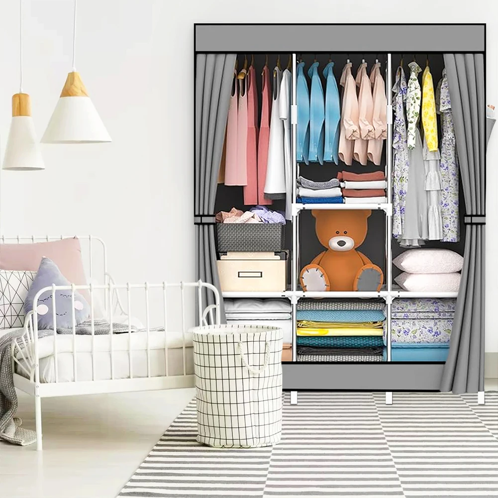 Easy to assemble simple Modern Wardrobe Clothes Organizer Non-Woven Fabric Closet Freestanding Garment Organizer