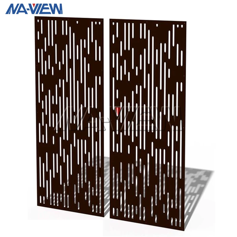 Metal aluminum laser perforated decorative grille room partition plate, curtain wall, villa fence