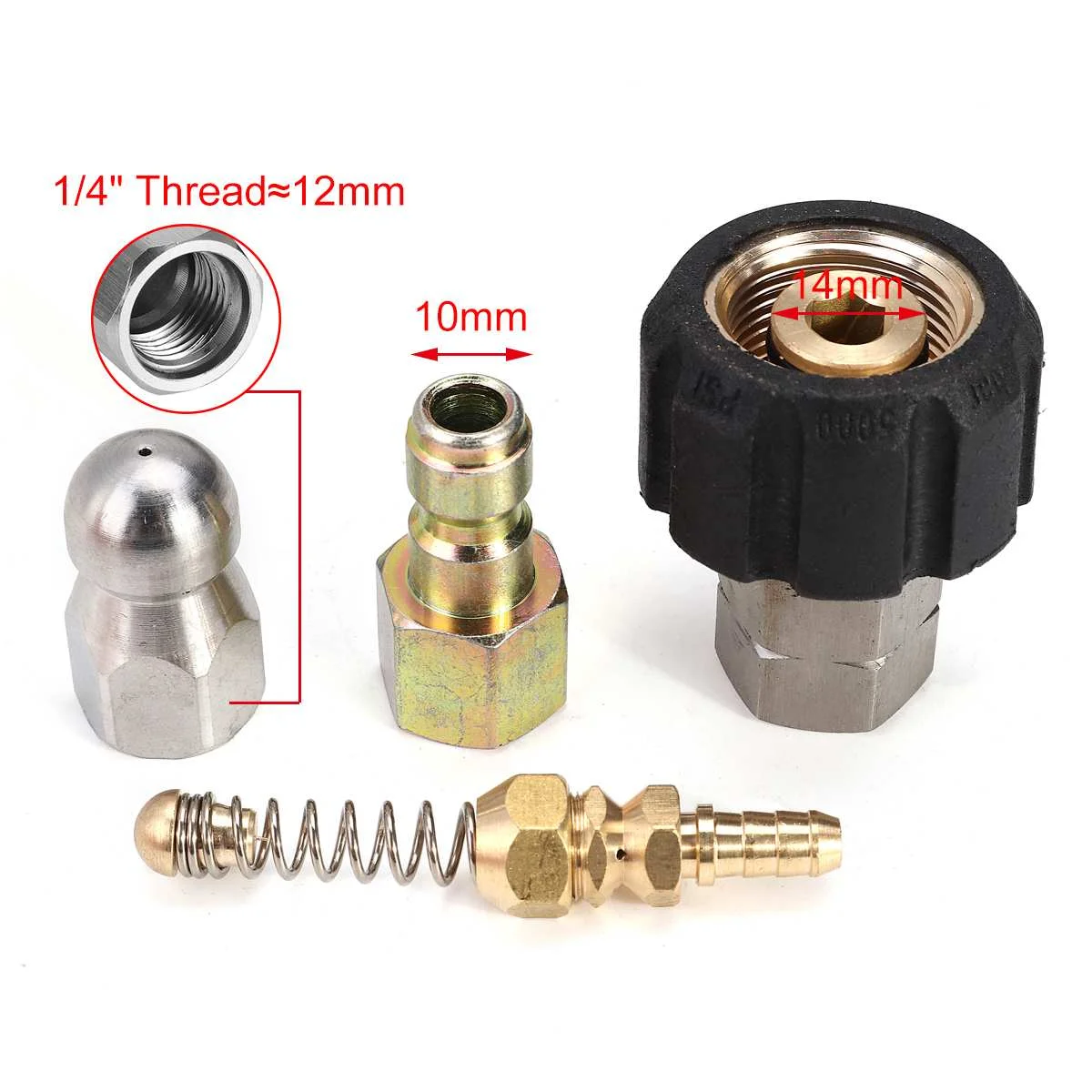 China Jet Wash High Pressure Steel Washer Hose Car Washer Pipe Line Cleaning Kit Sewage Jet Hose Pipe Cleaner