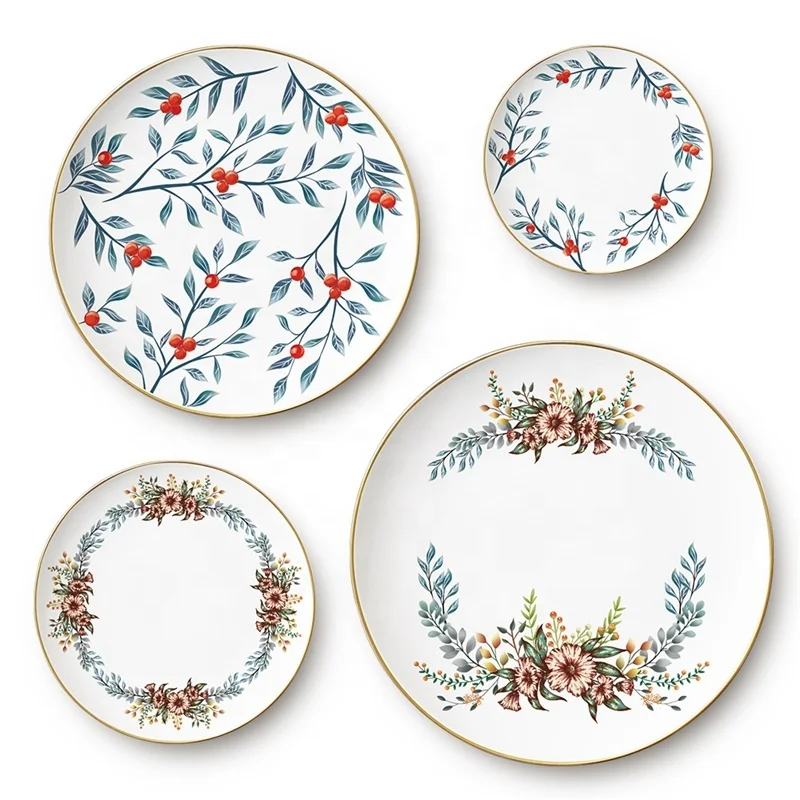 wedding decoration fine china dinnerware 13 bone white charger plates dinner set