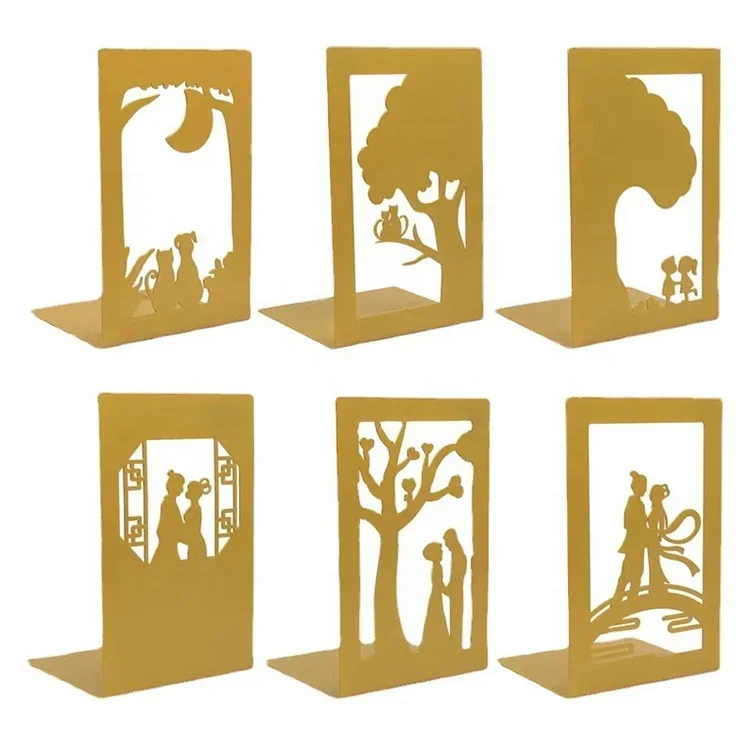 Cheap Price Metal Finishing Iron Bookend Book Stand Book Holder For Class Room Library Offices Home and School Decors Item