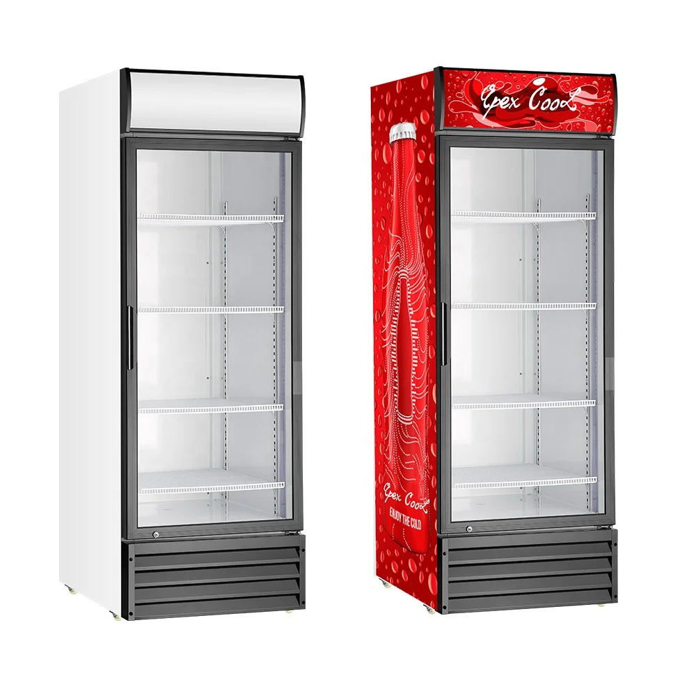 Stand Up Display Freezer Drink Cooler for Supermarket