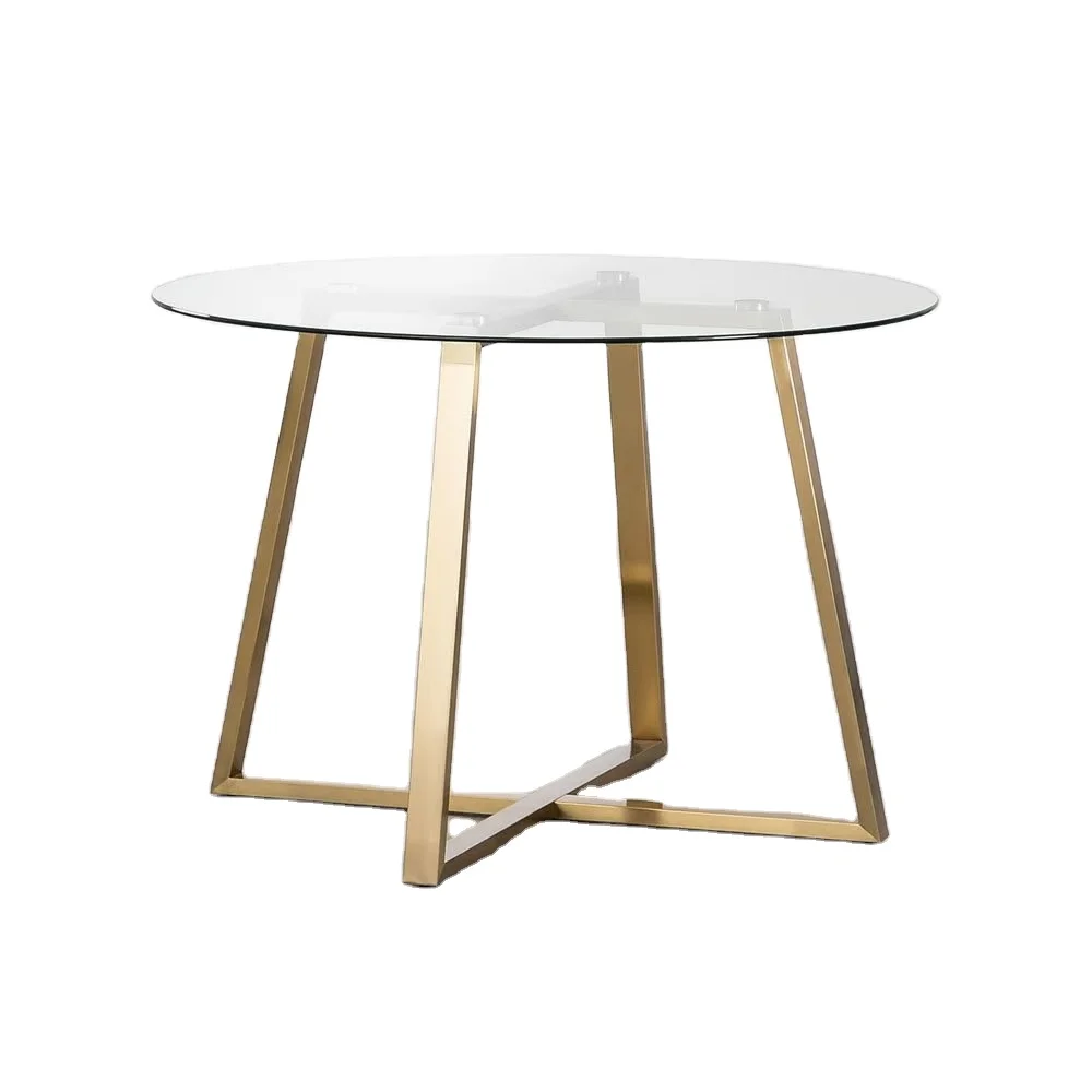 Direct Sale from Manufacturer Modern & Simple Stainless Steel Dining Table Set 6-Seater Indoor Non-Folding Home Furniture Hotels