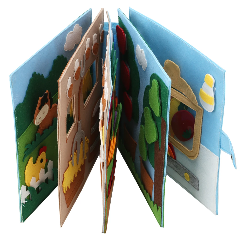 Montessori Busy Book Toys Game book doctor rabbit farm education busy book busy board learning toys