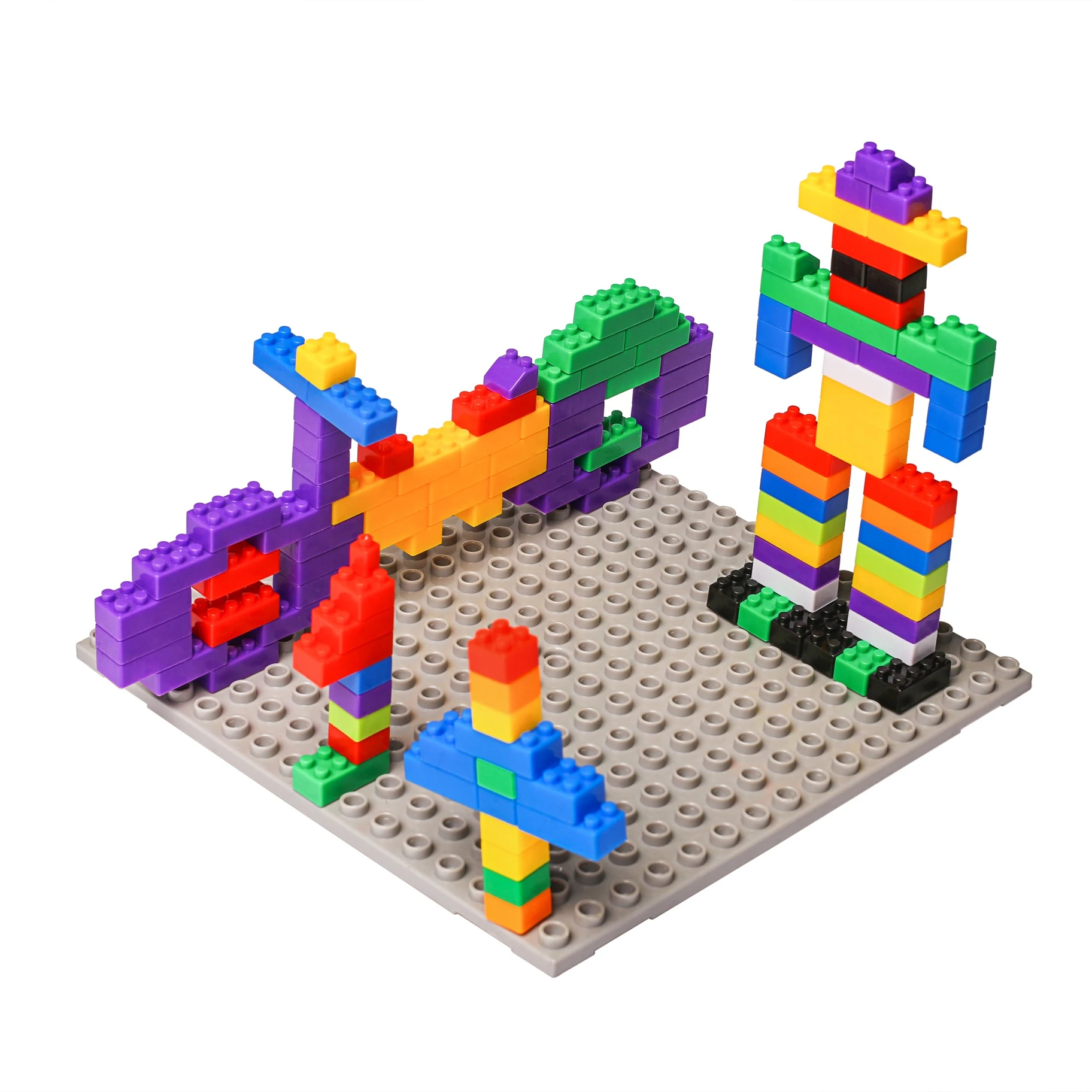 Plastic educational building block to kids plastic blocks pieces, build brick blocks brick toys to kids