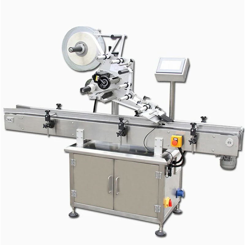 DOVOLL Horizontal Automatic sticker labeling machine maquina para sticker juice bottle label applicator