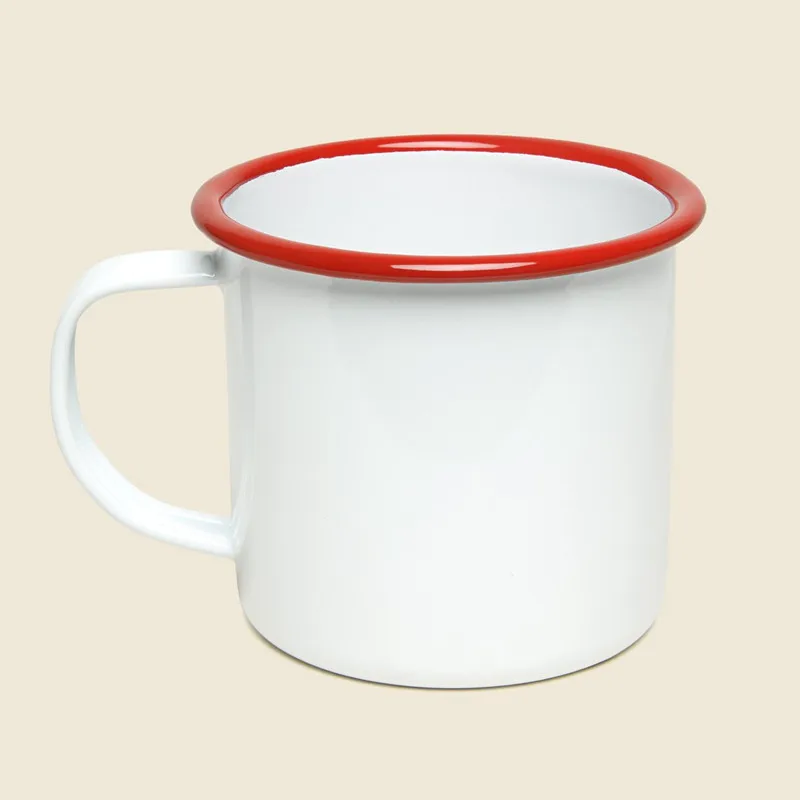 Adventure sublimation mug enamel - Morning Coffee Mug, Larger Than The Competition - 16oz (455ml) Tin Cup Campfire Mug