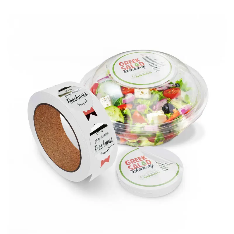 Private Waterproof Temper Proof White Pe Label Printing Food Stickers For Albacore Tuna Seafood And Meat Can