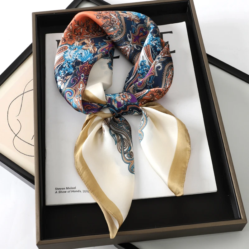 Shipping Korean Uruguay Kurdish silk scarf Corner Monochrome 70*70cm Hijab scarves