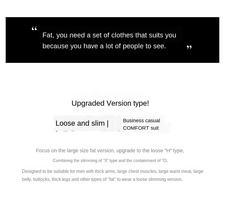 
Middle-aged and young obese men autumn oversized suit for men fat suit jacket 