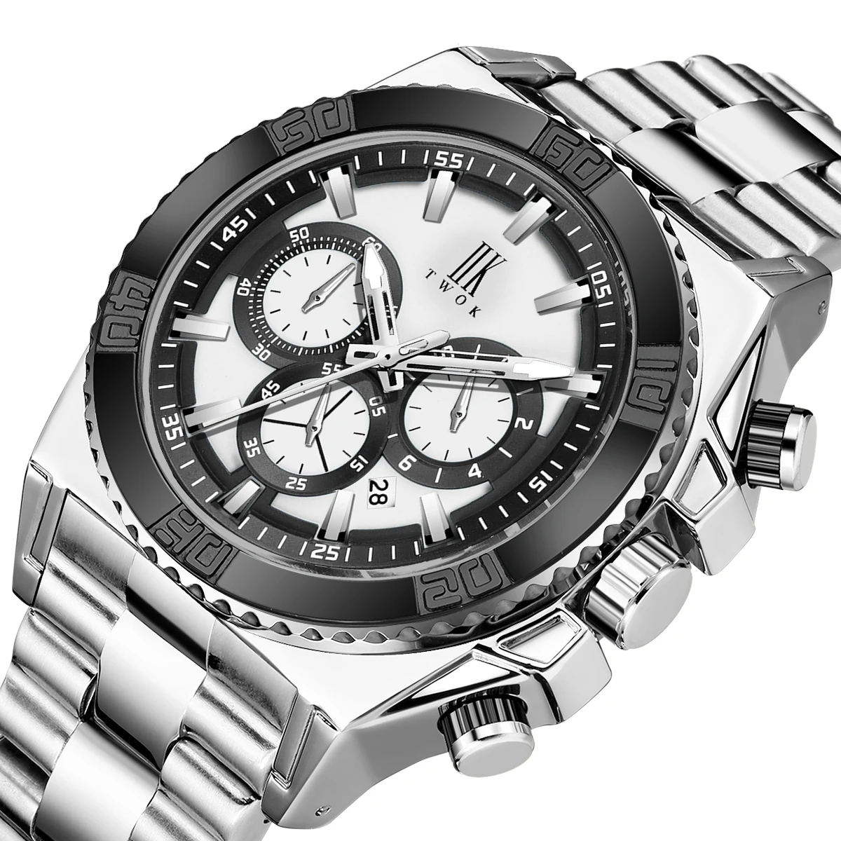IIK TWOK 2007 Bulk Buy 3Atm Waterproof Chrono Dial Date Show Big Wrist Heavy Luxury Sport Watches For Men
