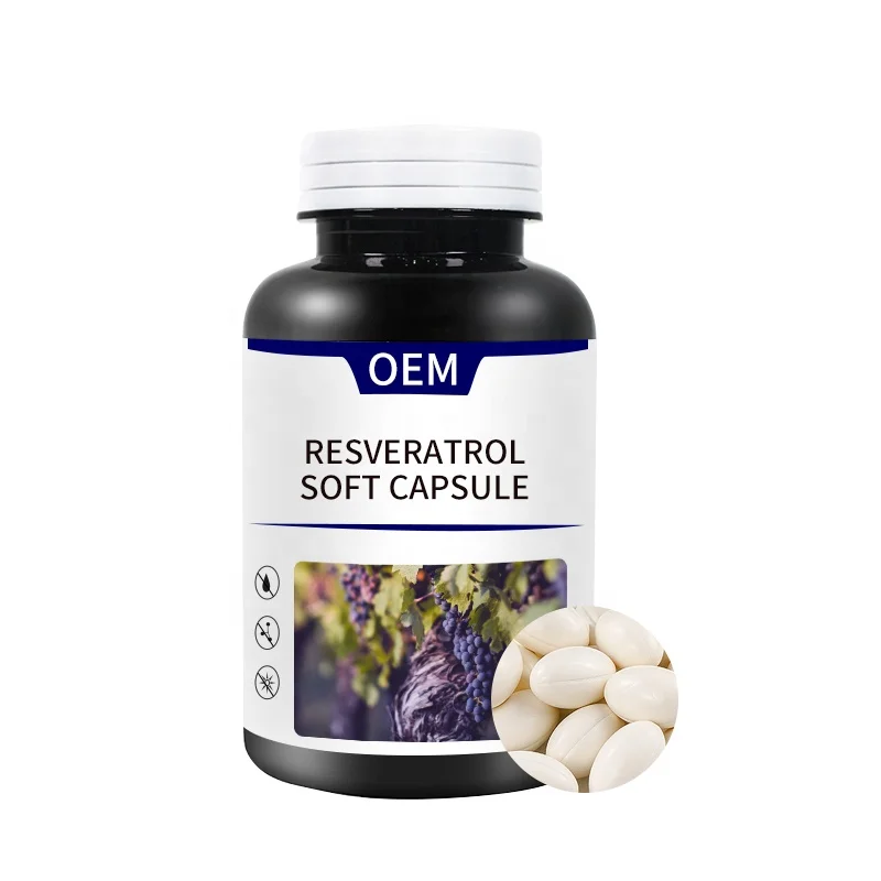 OEM Antioxidant Grape Seed Extract Trans Resveratrol Soft Capsule