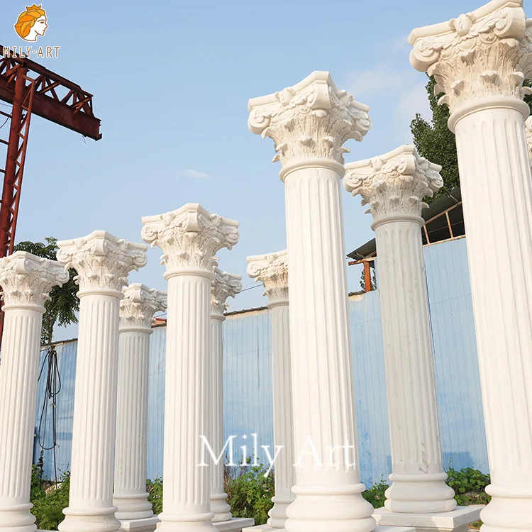 Roman Style Decorative Black Marble Pillar Column Design for Sale