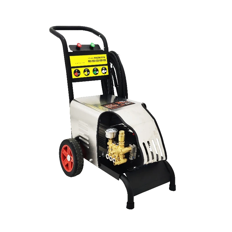 High pressure electrical washer with shell and wheel for car wash