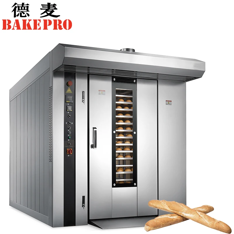 bakery oven 12 trays electric baking rotary oven to make 180 buns each time food production line/rotary rack oven for bakery