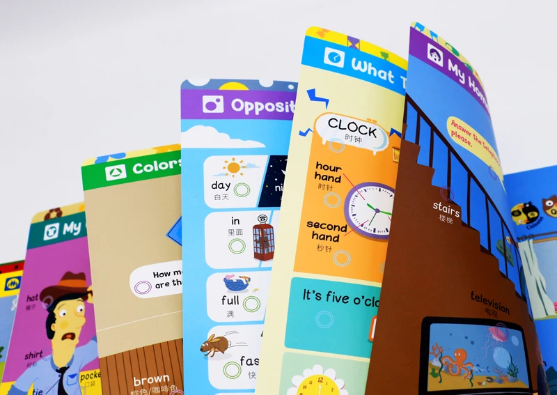 Go English Big Pictures 3-12 years old kis touch sound English E-books children lerning  English language