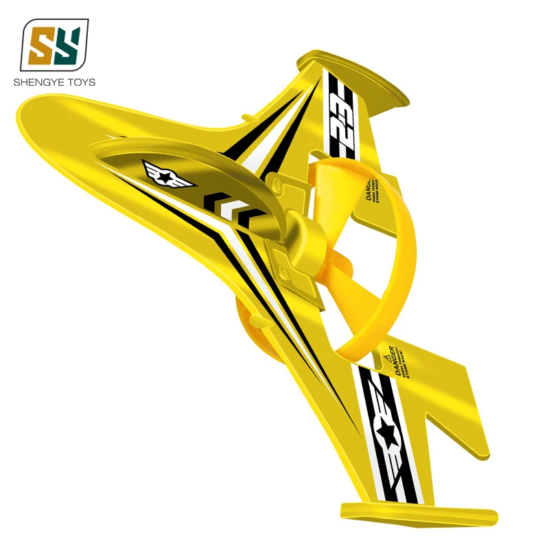
Hot selling EVA Aircraft launcher Funny flying plane shooting gun cool airplane ejector toy catapult plane toy 
